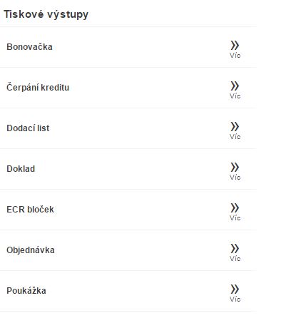Tiskové výstupy pro prodej s možností editace Tiskové výstupy pro prodej s možností editace