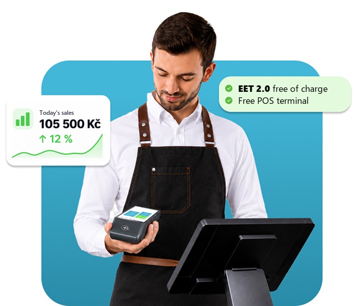 iKelp POS system on a phone and tablet