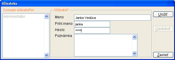 Užívatelia uzivatelia