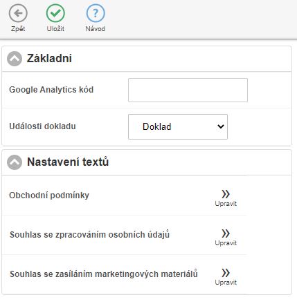 Rozšířená nastavení POS Mobile