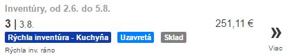 Záznam inventúry Záznam inventúry