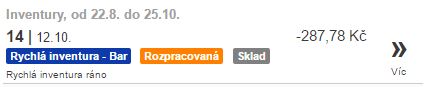 Záznam inventury Záznam inventury