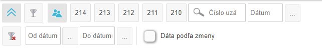 Filter na eKasa uzávierky Filter na eKasa uzávierky