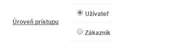 Nastavenie úrovne prístupu do aplikácie Nastavenie úrovne prístupu do aplikácie