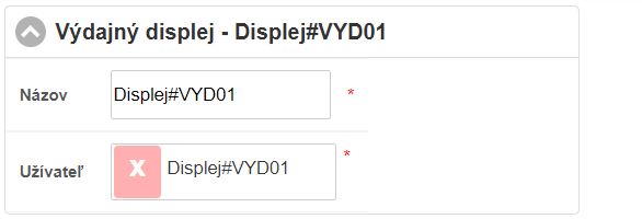 Nastavenia výdajného displeja Nastavenia výdajného displeja