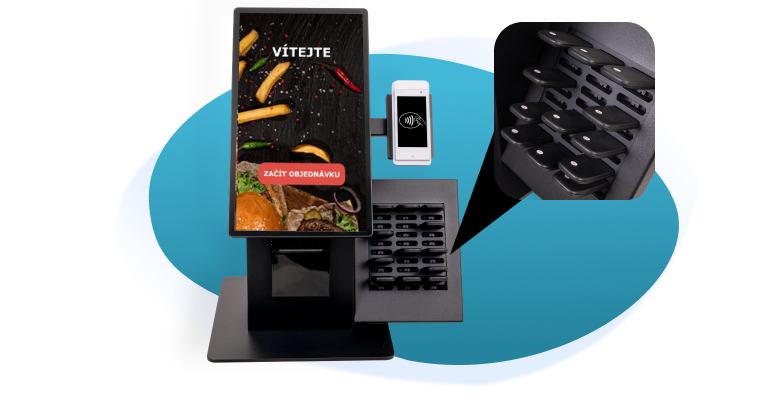 Kiosek s pager systémem