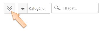 Vyhľadávanie pomocou filtra aktivujete kliknutím na ikonu Zobraziť rozšírený filter