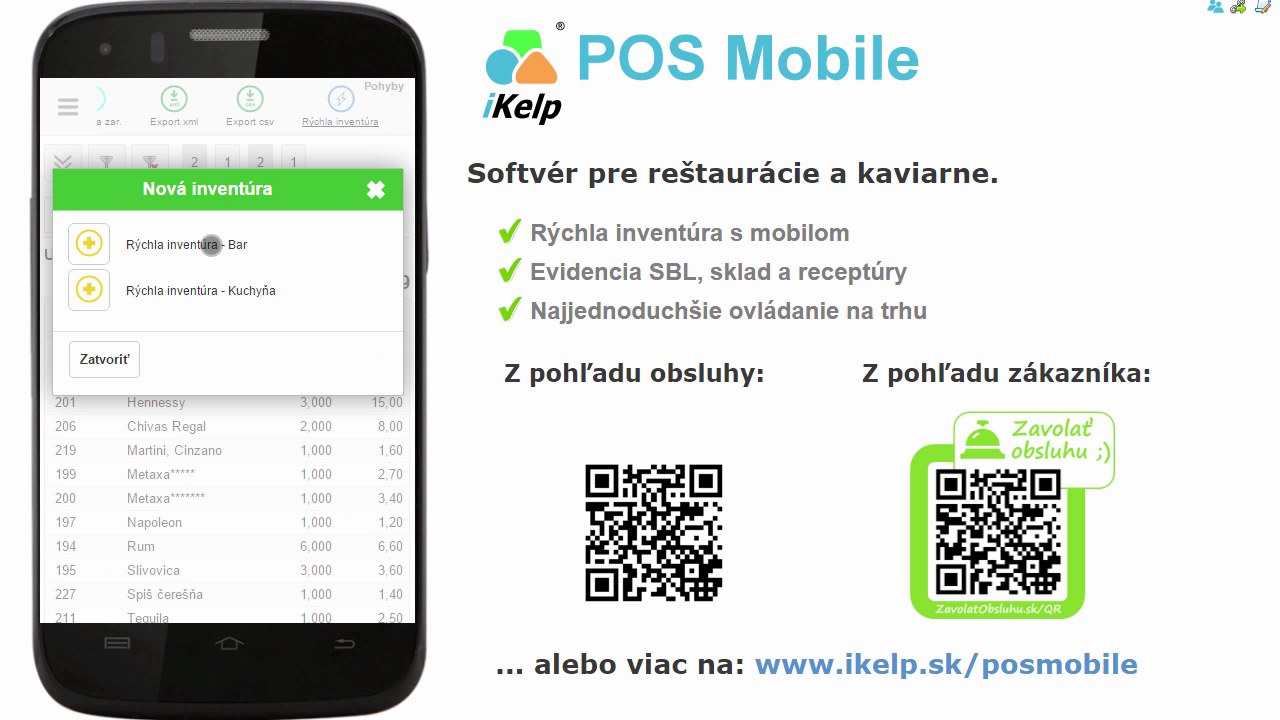Dial&oacute;g Nov&aacute; invent&uacute;ra s v&yacute;berom R&yacute;chla invent&uacute;ra &ndash; Bar alebo R&yacute;chla invent&uacute;ra &ndash; Kuchyňa
